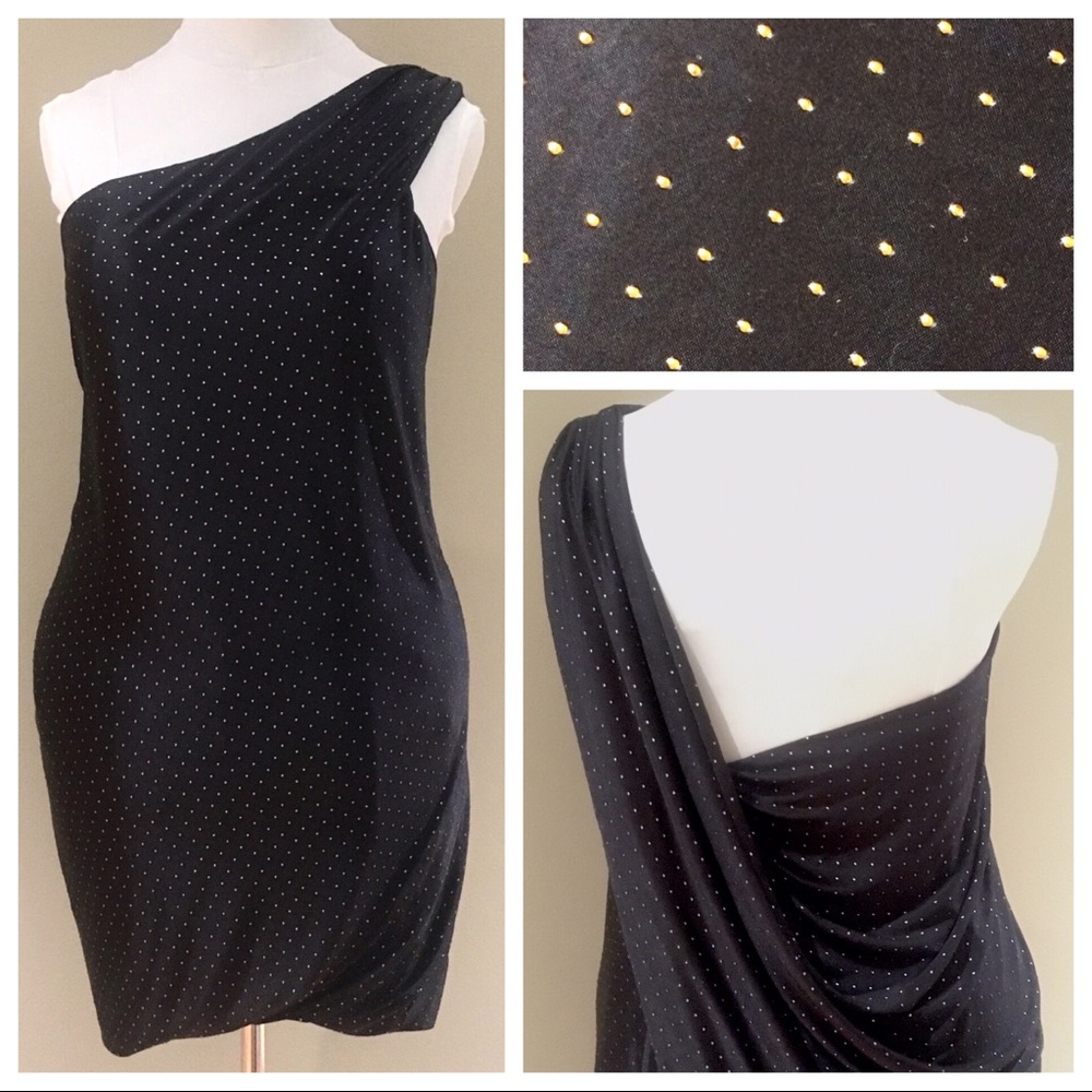Grey & Gold Knitted Dress from YOUNG by Yoyo Yeung